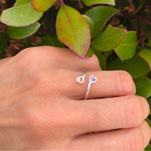 Sterling Silver multi CZ dainty ring , mom gift, anillo ley 925 plata mexicana